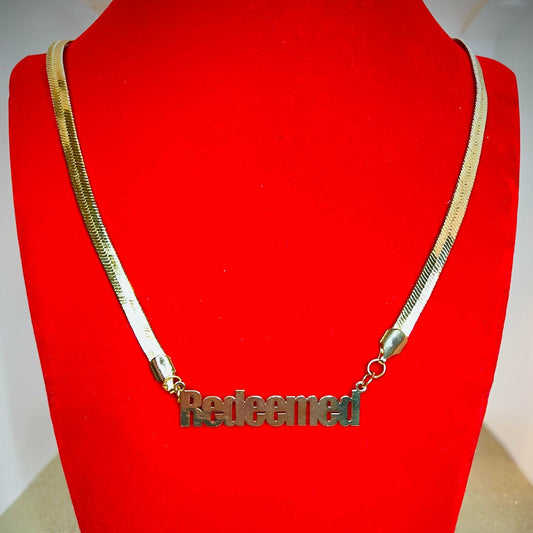 Gold Herringbone Necklace